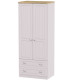 Venice Tall 2 Drawer Wardrobe