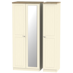 Venice Tall Triple Mirrored Wardrobe