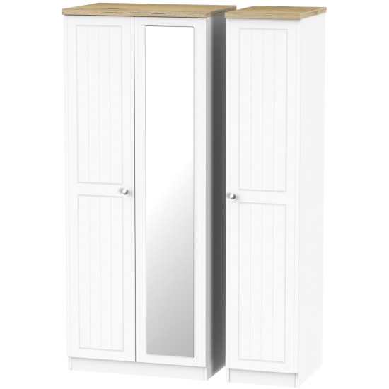 Venice Standard Triple Mirrored Wardrobe
